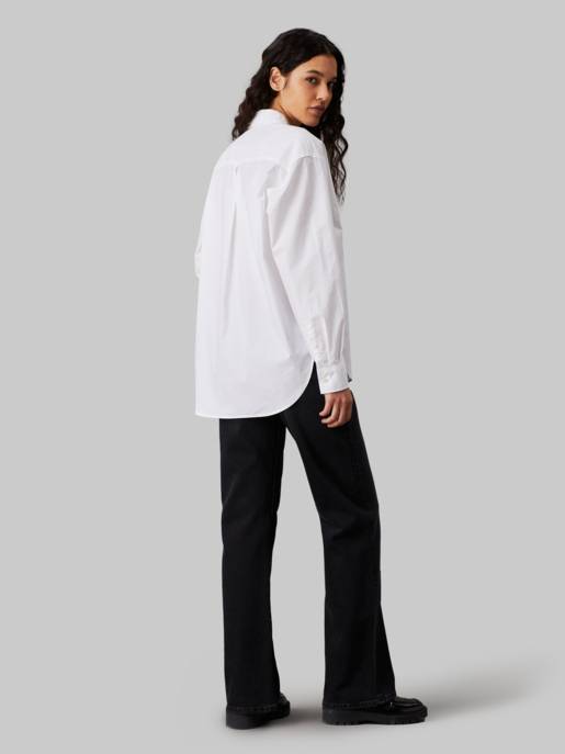 CALVIN KLEIN JEANS WOVEN LABEL RELAXED SHIRT