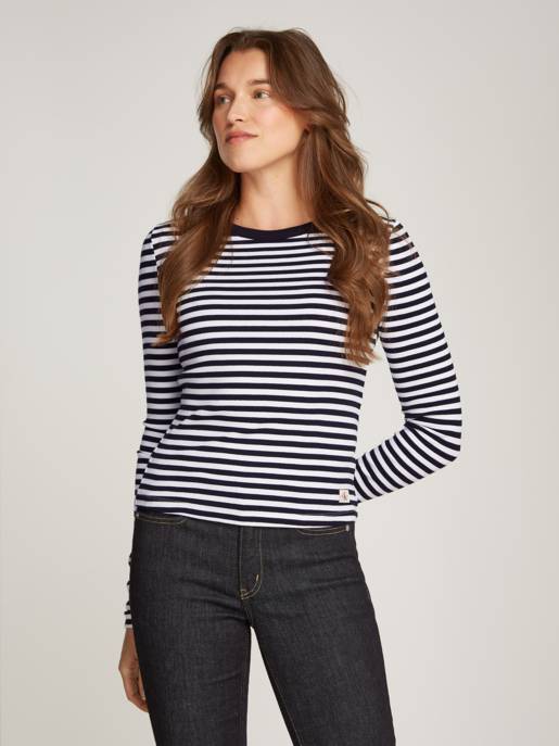 CALVIN KLEIN JEANS WOVEN LABEL RIB LONG SLEEVE
