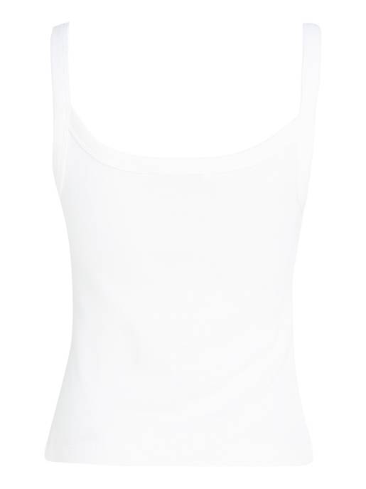 CALVIN KLEIN JEANS WOVEN LABEL RIB TANK