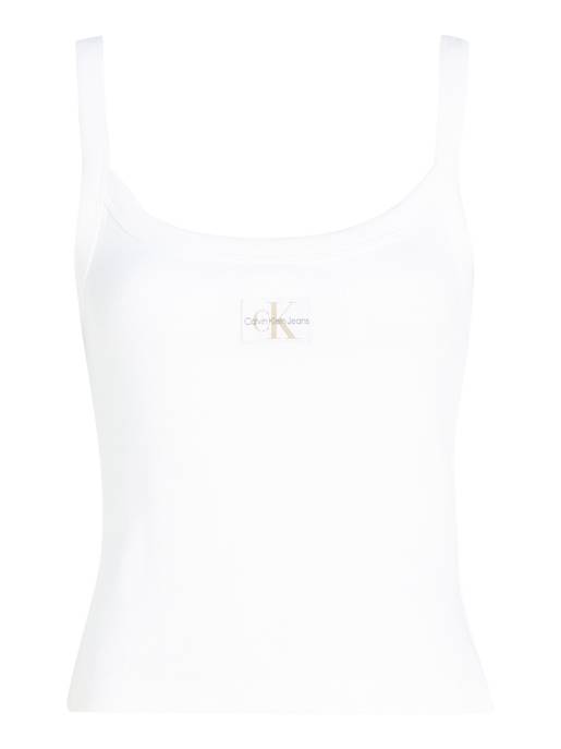 CALVIN KLEIN JEANS WOVEN LABEL RIB TANK