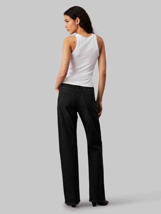 CALVIN KLEIN JEANS WOVEN LABEL TANK TOP