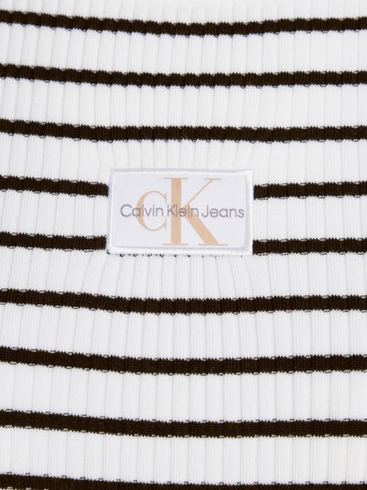CALVIN KLEIN JEANS WOVEN LABEL TIGHT SWEATER