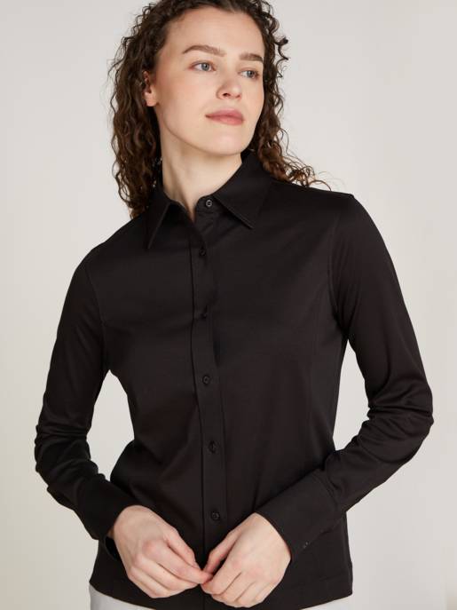 CALVIN KLEIN MERCERIZED COTTON SHIRT TOP