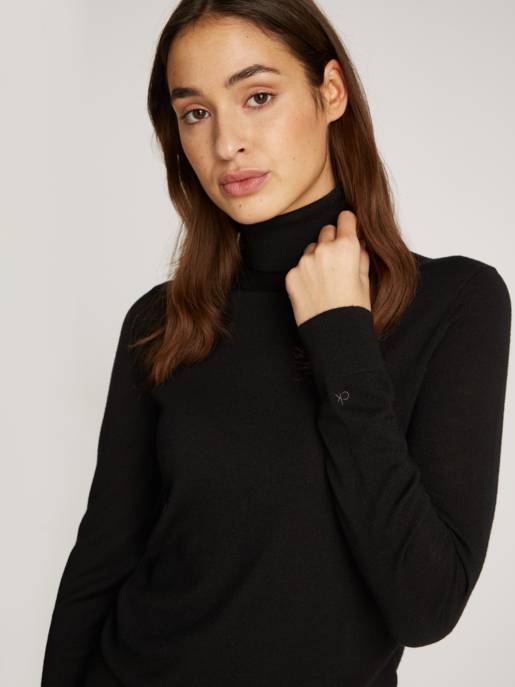 CALVIN KLEIN MERINO WOOL ROLL-NECK SWEATER