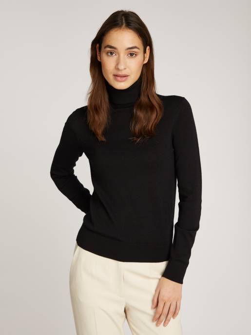 CALVIN KLEIN MERINO WOOL ROLL-NECK SWEATER