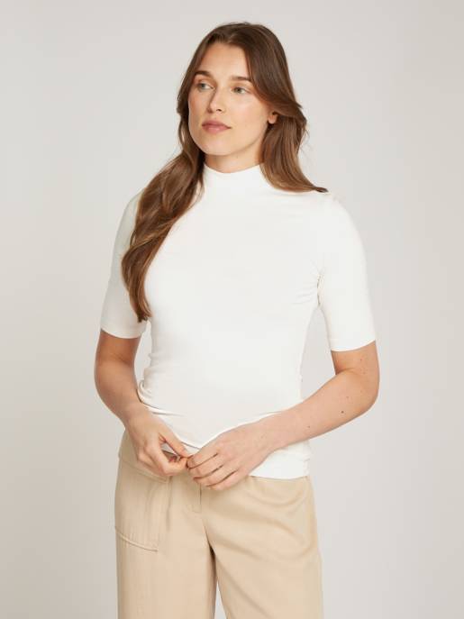 CALVIN KLEIN MODAL STRETCH SLIM MOCK TOP 1/2