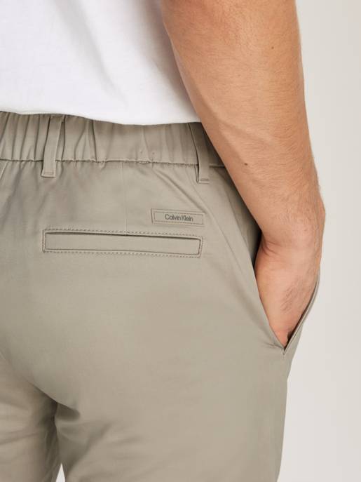 CALVIN KLEIN SATEEN STRETCH TAPERED