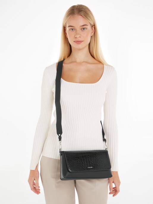 CALVIN KLEIN Schultertasche "Croco"