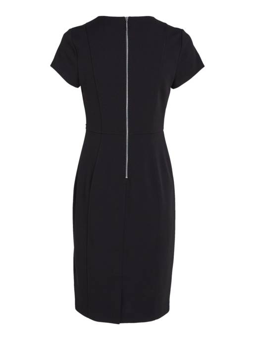 CALVIN KLEIN SCUBA CREPE SS CUT OUT DRESS
