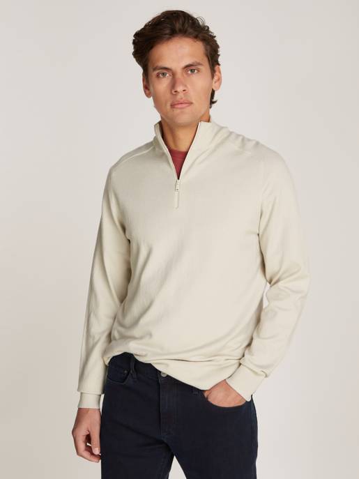 CALVIN KLEIN TECH MERINO STRETCH QUARTER ZIP