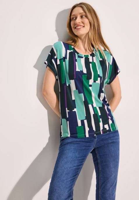 CECIL TOS Abstract Print Shirt
