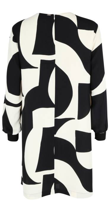 CINQUE Grafisches Kleid Mit Puffärmeln