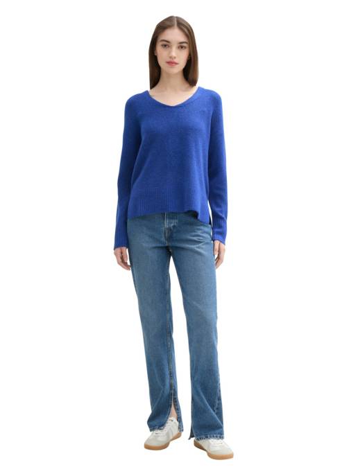 DENIM Tom Tailor Cozy V-neck Pullover