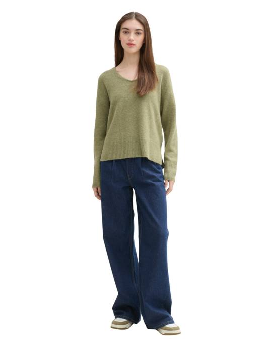 DENIM Tom Tailor Cozy V-neck Pullover