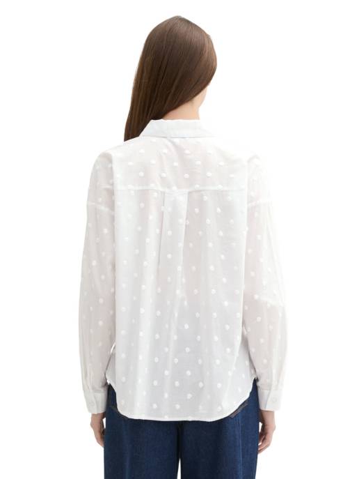 DENIM Tom Tailor Dot Structure Blouse
