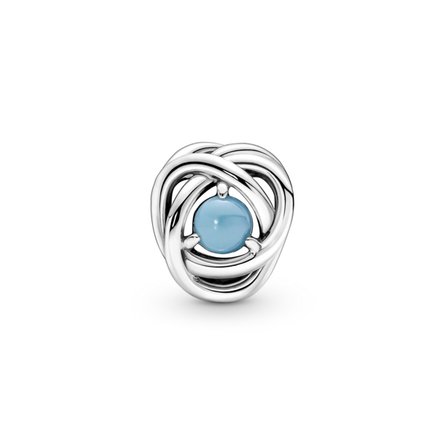 PANDORA Dezember Geburtsstein Türkis-Blauer Ewigkeitskreis Charm
