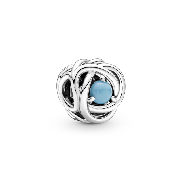 PANDORA Dezember Geburtsstein Türkis-Blauer Ewigkeitskreis Charm
