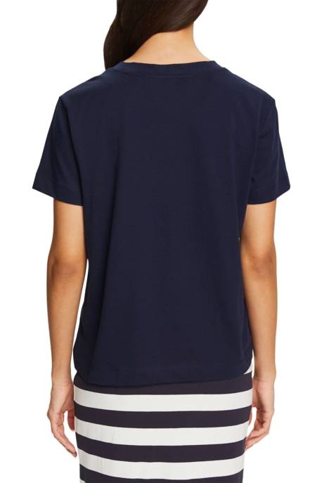 ESPRIT Baumwoll-T-Shirt Mit Rundhalsausschnitt