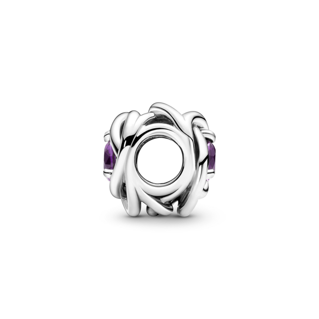PANDORA Februar Geburtsstein Violetter Ewigkeitskreis Charm
