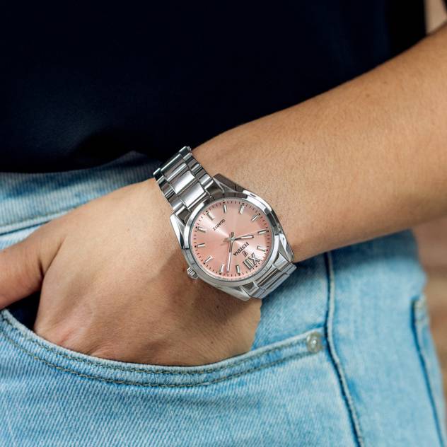 FESTINA Festina Damen Uhr Boyfriend Alegria F20622/2 Rosa, Edelstahl Armband