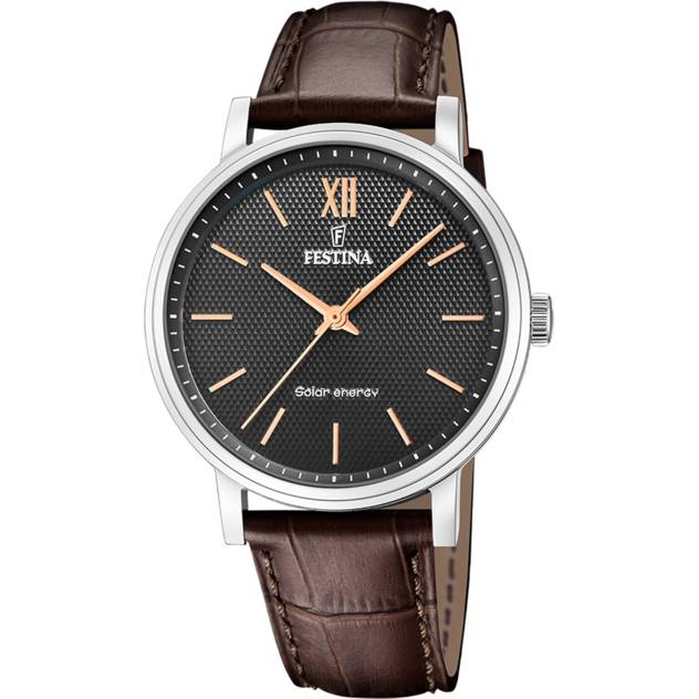 FESTINA Festina Herren Solar Energy F20660/6 Leder