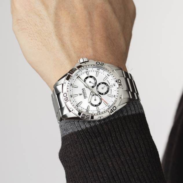 FESTINA Festina Herren Uhr Automatik F20478/2 Edelstahl Armband