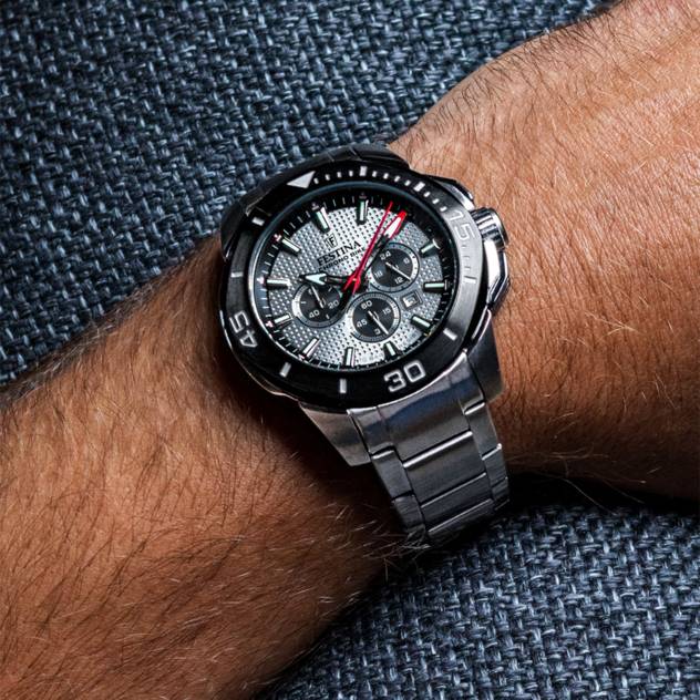 FESTINA Festina Herren Uhr Timeless Chrono F20560/5 Edelstahl Armband