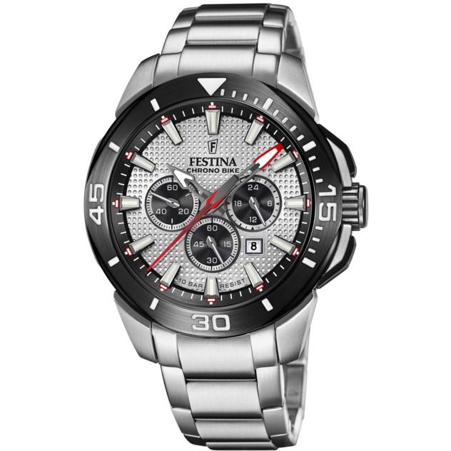 FESTINA Festina Herren Uhr Timeless Chrono F20560/5 Edelstahl Armband