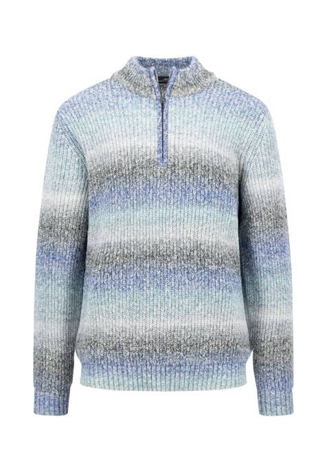 FYNCH-HATTON Zip Troyer, effect yarn