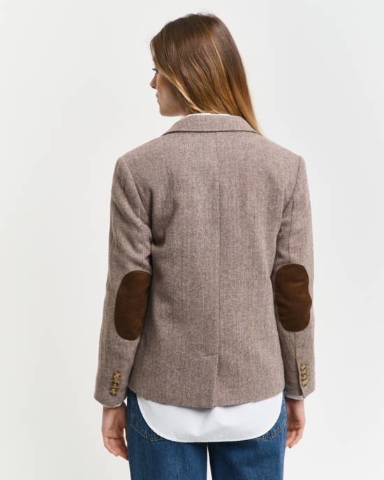 GANT REG HERRINGBONE SHORT BLAZER