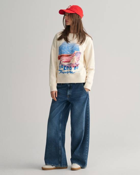 GANT Scenery Print Rundhals-Sweatshirt