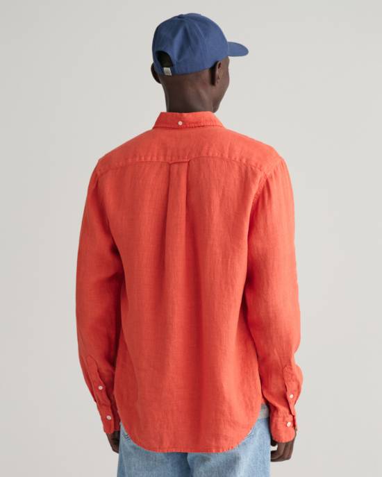 GANT Stückgefärbtes Regular Fit Leinen Hemd