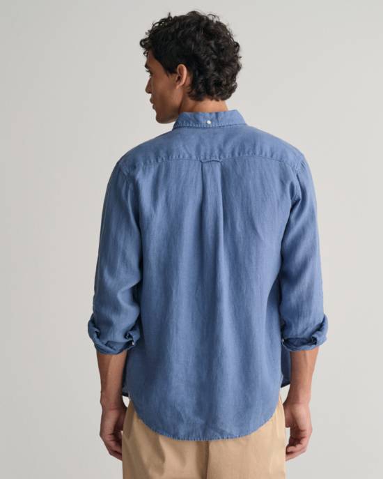 GANT Stückgefärbtes Regular Fit Leinen Hemd