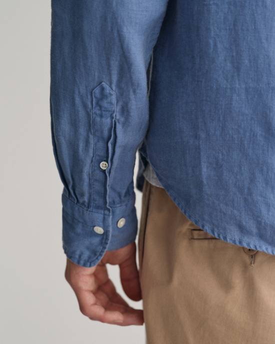 GANT Stückgefärbtes Regular Fit Leinen Hemd