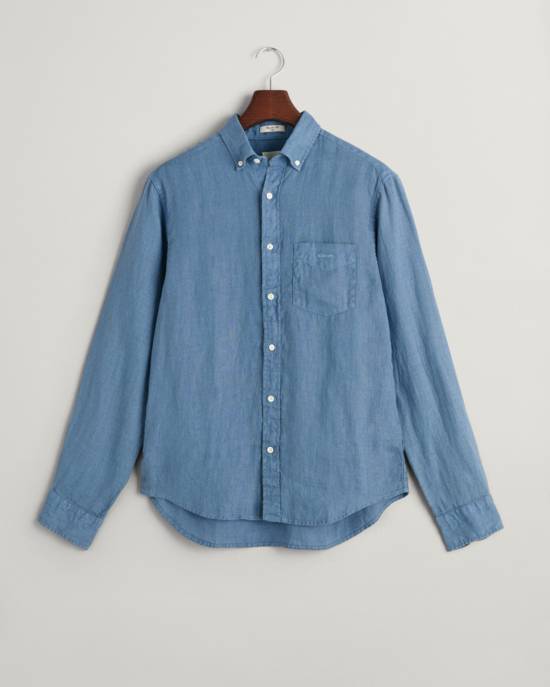 GANT Stückgefärbtes Regular Fit Leinen Hemd