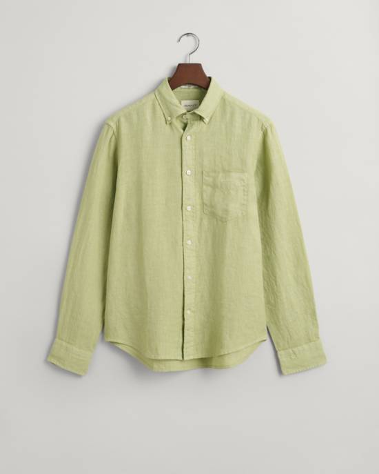 GANT Stückgefärbtes Regular Fit Leinen Hemd