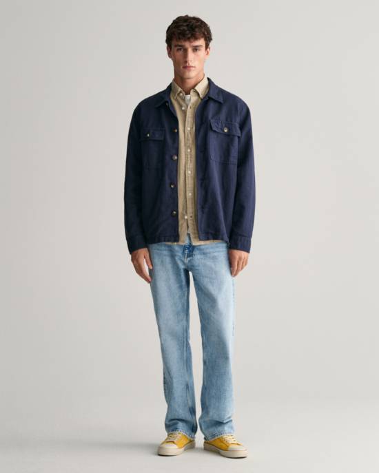 GANT Stückgefärbtes Regular Fit Leinen Hemd