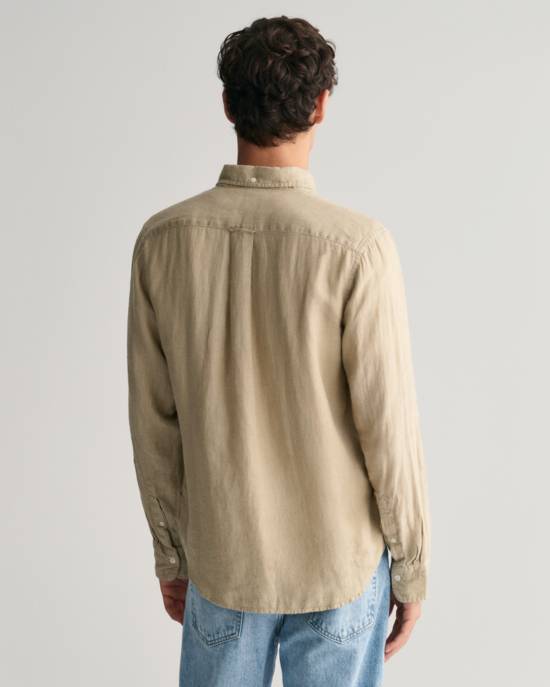 GANT Stückgefärbtes Regular Fit Leinen Hemd