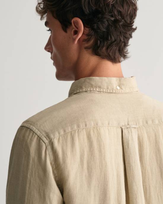 GANT Stückgefärbtes Regular Fit Leinen Hemd