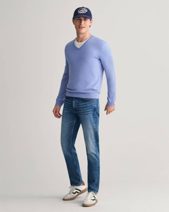 GANT V-Neck Pullover Aus Extrafeiner Merinowolle