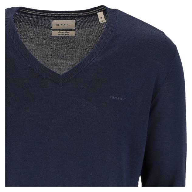GANT V-Neck Pullover Aus Extrafeiner Merinowolle