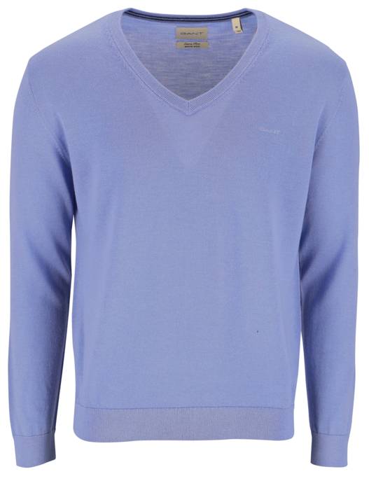GANT V-Neck Pullover aus extrafeiner Merinowolle