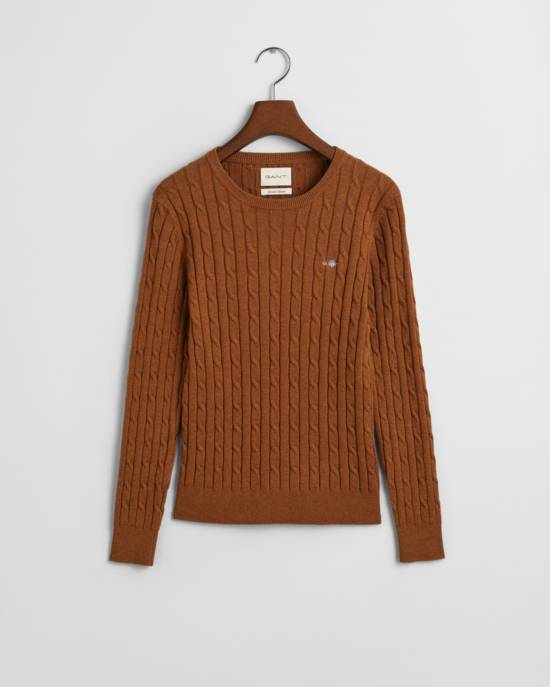 GANT Zopfstrick Rundhalspullover