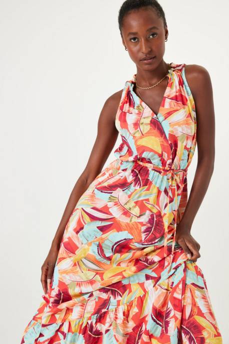 GARCIA Maxikleid Mit Floralem Muster