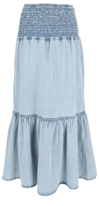 Ginatricot Jeansrock "Smock Flounce"