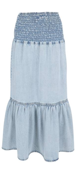 ginatricot Jeansrock "Smock Flounce"