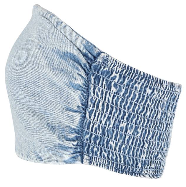 Ginatricot Tube Top "Smock Denim"
