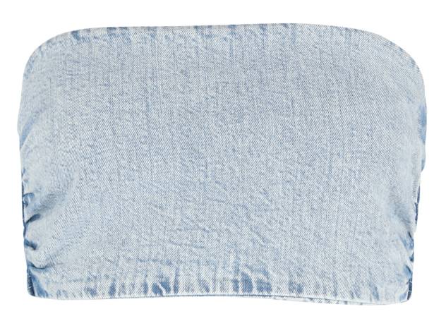 ginatricot Tube Top "Smock Denim"