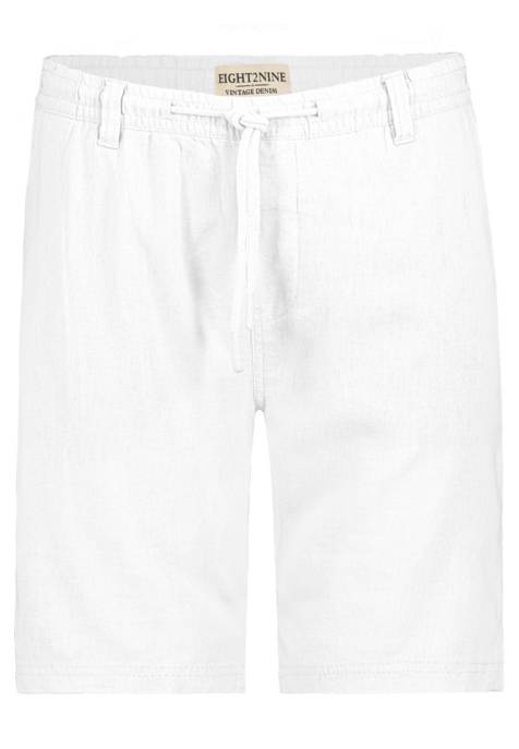 Eight2Nine HAKA Leinen Chino, Paspeltaschen hinten,Pull-on, elastischer Bund mit Kordel,schräge Tascheneingriffe