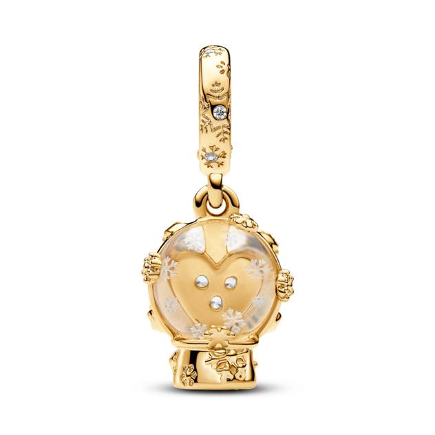 PANDORA Herz Schneeflocke Schneekugel Charm-Anhänger